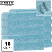 The One Towelling Classic Strandlakens - 100 x 180 cm - 10 Stuks - Voordeelverpakking - Hoge vochtopname - 100% Gekamd katoen - Petrol