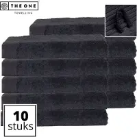 The One Towelling Classic Strandlakens - 100 x 180 cm - 10 Stuks - Voordeelverpakking - Hoge vochtopname - 100% Gekamd katoen - Antraciet