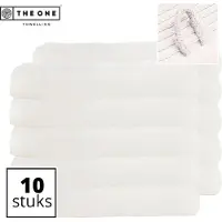 The One Towelling Classic Strandlakens - 100 x 180 cm - 10 Stuks - Voordeelverpakking - Hoge vochtopname - 100% Gekamd katoen - Ivoor Crème