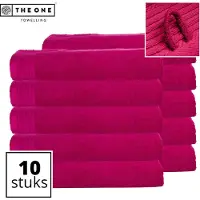 The One Towelling Classic Strandlakens - 100 x 180 cm - 10 Stuks - Voordeelverpakking - Hoge vochtopname - 100% Gekamd katoen - Magenta