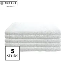 The One Towelling Hotel Gastendoeken - 30 x 50 cm - 5 Stuks - Luxe kleine handdoeken - Voordeelverpakking - 100% Gekamd katoen -Wit
