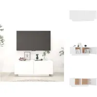 vidaXL Tv-kast - Tv-kasten - Tv-standaard - Tv-standaarden - Tv-meubel 100x35x40 cm bewerkt hout wit