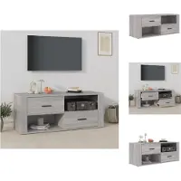 vidaXL Tv-meubel - Tv-meubels - Tv-standaard - Tv Unit - Tv-meubel 100x35x40 cm bewerkt hout grijs sonoma eikenkleurig