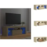 vidaXL Tv-kast - Tv-kasten - Televisiekast - Televisiekasten - Tv-meubel met LED-verlichting 120x35x40cm sonoma eikenkleurig