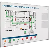 Smit Visual Whiteboard Evacuatie verbeterbord - 120x200 cm
