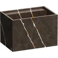 Brauer Nova Wastafel 60x45,7x40cm Marmerlook - Zonder Kraangat - Nero Marquina - Artificial Marble - 8720724504067 - Rechthoekig - Wastafels,