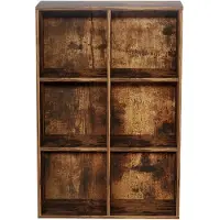 Vdd Boekenkast 6 open vakken - wandkast - vakkenkast - vintage bruinkleurig