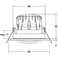 Brumberg 39484153 39484153 LED-inbouwlamp LED 7 W Nikkel