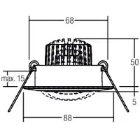 Brumberg BB13 inbouw dim2warm RC-dim mat zwart BB13, dimbaar, zwart, Hal, Aluminium, downlight