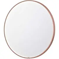 Ink SP24 Spiegel Rond In Kader 80cm Directe LED - Geborsteld Koper - Glas - Rond - Spiegels, Badkamerspiegels - 8718835160012