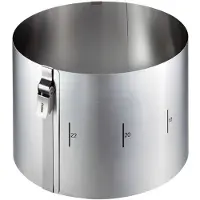 GEFU TONDO CLIP Taartring Verstelbaar Ø16-30 cm – RVS Bakring met Clip – Hoogte 15 cm