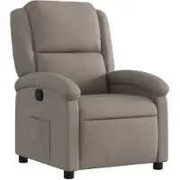 vidaXL Fauteuil verstelbaar stof taupe