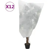 vidaXL Plantenhoezen met trekkoord 12 st 70 g/m² 0,8x0,8 m