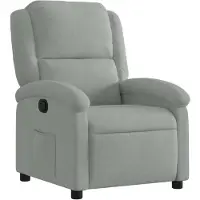vidaXL Relaxfauteuil Lichtgrijs Fluweel