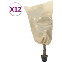 vidaXL Plantenhoezen met trekkoord 12 st 70 g/m² 0,8x1 m