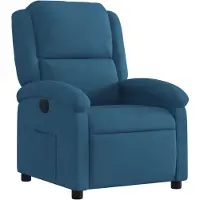 vidaXL Fauteuil verstelbaar fluweel blauw