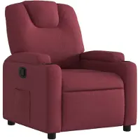 vidaXL Fauteuil verstelbaar stof wijnrood