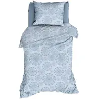 Romanette Dekbedovertrek Jungfrau Blue Fog Flanel-140 x 200 / 220 cm | 1-Persoons