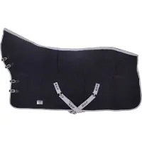 QHP Wollen halsdeken Met Singels - Navy - 175