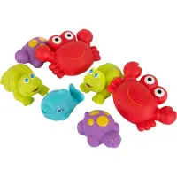 Playgro Drijvende Badspeeltjes - Badspeelgoed - Badgeschenkset - Schimmelvrij - Zonder gaatje - waterspeelgoed baby - Waterspeelgoed Peuters - 7 stuks - BPA vrij