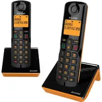 Alcatel S280 Duo: Nooit Meer een Gesprek Missen met Nummerherkenning en Twee Handsets (Zwart/Oranje)