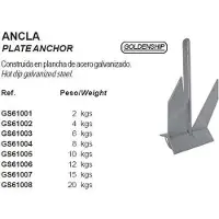 Goldenship Steel Yacht Galvanized Anchor Zilver 20 kg