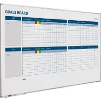 Smit Visual Whiteboard Doelstellingen verbeterbord - 100x100 cm