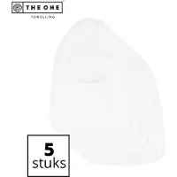 The One Towelling Baby Slab - 26 x 37 cm - 5 Stuks - Voordeelverpakking - Slabbetjes - 100% Katoen - Klittenband sluiting - Wit