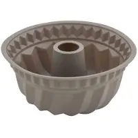 Florina siliconen tulbandvorm / cakevorm 24 x 24 x 10 cm taupe