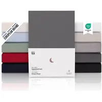 Blumtal Hoeslaken Premium Jersey - 180 x 200 cm - tot 40 cm Matrashoogte - Antraciet - 100% Katoen - Boxspring