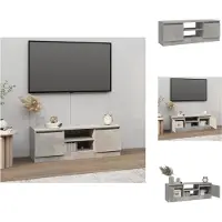 vidaXL Tv-kast - Tv-kasten - Tv-meubel - Hifi-meubel - Tv-meubel met deur 102x30x36 cm betongrijs