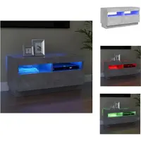 vidaXL Tv-kast - Tv-kasten - Televisiekast - Televisiekasten - Tv-meubel met LED-verlichting 80x35x40 cm betongrijs