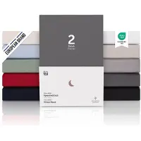 Blumtal Hoeslaken Premium Jersey - 120 x 200 cm - tot 40 cm Matrashoogte - Antraciet - 100% Katoen - Boxspring - Set van 2
