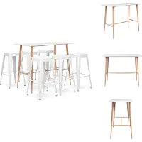 vidaXL Barset - Barsets - Bar Set - Bar Sets - 7-delige Barset wit