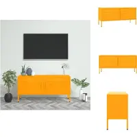 vidaXL Tv-meubelset - Tv-meubelsets - Tv Meubelset - Tv Meubelsets - Tv-meubel 105x35x50 cm staal mosterdgeel