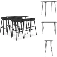 vidaXL Barset - Barsets - Bar Set - Bar Sets - 7-delige Barset zwart