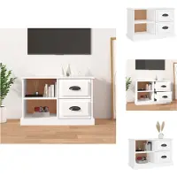 vidaXL Tv-kast - Tv-kasten - Tv-meubel - Hifi-meubel - Tv-meubel 73x35,5x47,5 cm bewerkt hout wit