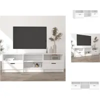 vidaXL Tv-kast - Tv-kasten - Tv-meubel - Hifi-meubel - Tv-meubel 150x33,5x45 cm bewerkt hout wit