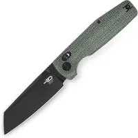 Bestech Slasher - Blackwash - Micarta, groen
