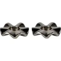 Sagaform Signe Kaarshouder Zilver Pak Van 2 - Kaarshouders Verzilverd Messing Silver - 5018292