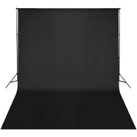 vidaXL Achtergrondsysteem 500x300 cm zwart