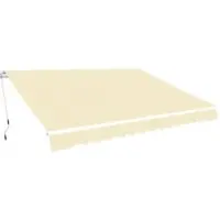 vidaXL Luifel handmatig uittrekbaar 600 cm crème