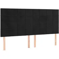 vidaXL Hoofdbord zwart 160x5x118/128 cm fluweel