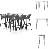 vidaXL Barset - Barsets - Bar Set - Bar Sets - 7-delige Barset wit en grijs