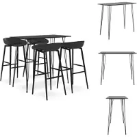 vidaXL Barset - Barsets - Bar Set - Bar Sets - 5-delige Barset zwart
