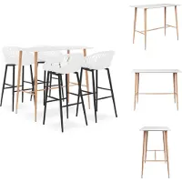 vidaXL Barset - Barsets - Bar Set - Bar Sets - 5-delige Barset wit