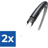Obor Buitenband: /Hakuba Fire Bolt- kleur: zwart zonder reflectie- Maat: 28x1- ETRTO 23-622- 60 TPI - Voordeelverpakking 2 stuks