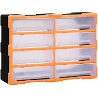 vidaXL Organiser met 8 grote lades 52x16x37 cm