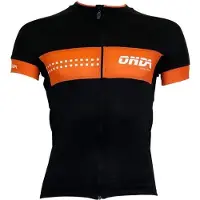 Onda Fietsshirt korte mouw heren Zwart Oranje - Pro FAPV Minho - S