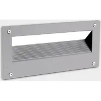LEDS-C4 Micenas asymmetrisch IP66 CCT 11x25cm, alu / grijs / zink, Aluminium, Modern, Wandlamp buiten